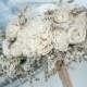 Sola Flower Bouquet, Cream Sola Flowers, Ivory Sola Wood, Wildflower Bouquet, Natural Bouquet, Bridesmaids, Bridal Bouquets, Weddings