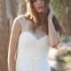 Catherine   -Romantic wedding dress with lace top and chiffon skirt, boho wedding dress, backless  wedding dress, beach wedding dress