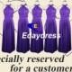 Purple Full Length Long Infinity Wrap Convertible Bridesmaid Dresses For weddings or Any Occasion