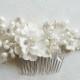 Bridal Headpiece. Bridal Decorative Comb. Rhinestone pearl hair comb. Bridal hair accessories. Bridal Head Piece. Pearl comb.