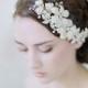 Bridal hair comb, headpiece, wedding combs - Beaded petal comb pair - Style 562 - Ready to Ship
