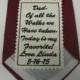 Embroidered Tie Patch - Father of the Bride - Wedding gift for the Groom - Stepdad - Uncle - Brother - Personalized - Embroidery - A11