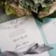 Shimmery Elegant Pocket Wedding Invitation by Kim Boyce Designs