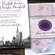 New York City Skyline and Map Wedding Invitation