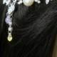 Bridal Hair Comb, Large White Pearls, Brilliant Swarovski AB Dangling Crystals, Finely Detailed Rhinestone Accents