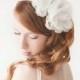 Wedding Headband, Floral headband, Bridal, Head piece, ivory - Forever Love
