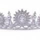 Floral Full Crown Swarovski Crystal Wedding Crown, Silver Crystal Wedding Bridal Tiara, Women Pageant Headpiece SHA8690