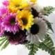 Colorful Silk Flowers Bouquet Sunflowers Peonies Gerberas Bouquet Wedding Bouquets yellow Purple White Artificial Flowers Country Rustic
