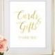 Cards and Gifts Wedding Sign - Real Gold Foil, Rose Gold Foil, Silver Foil - Wedding Signs - Gold Wedding Signs - Gold Wedding Decor (FS2)