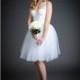 The Pearl Pinup Short White Wedding Dress Pearls/Halter/Bustier/Tulle Midi/Knee Length