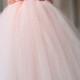 TUTU Flower girl dress Peach Tutu dress Wedding dress Birthday dress Party Dress Newborn 2T to 8T