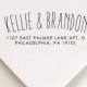 Return Address Stamp  Arc Style - Kellie and Brandon Design