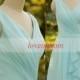 100% Handmade chiffon prom dress,mint green bridesmaid dress,wedding party dress,bridesmaid gown,party dress