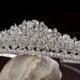 Princess Swarovski&Crystal tiara, Bridal crystal crown ,Wedding Swarovski Headband, Floral tiara, Wedding headpiece, Silver, Wedding crown