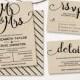 Printable Wedding Invitation Set, Editable Modern Wedding Invitation Templates PDF files - Mr & Mrs