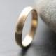 9ct Yellow Gold Wedding Ring, Womens Wedding Band, 3mm, Half-Round Profile, Brushed Finish, Custom Size