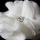 Bridal hair flower - Headpiece - Silk Hair Flower with Swarovski Crystal Detail