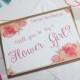 Will you be my Flower Girl Card - Wedding - Watercolour & Floral {White Background}