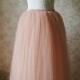 2016 Mature Blush Tulle Skirt Floor Length Tulle Skirt Maxi Skirt Wedding Skirt Bridesmaid Skirts Maxi Tutu Skirt Ballerina Skirt(T2820)