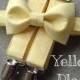 Plaid yellow bow tie and suspender set for men, boys, toddlers, and babies. Sent 3-5 days after you order