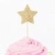 Star Cupcake Toppers. Gold Glitter. First Birthday. Bachelorette Party. Donut Toppers. Cupcake Picks. First Birthday. Bridal Shower.