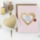 6 Scratch-off "Will You Be My Bridesmaid / Maid of Honor" Cards // Pink and Gold Heart