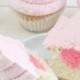Pink Champagne And Gold Leaf Layer Cake And Cupcakes