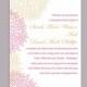 DIY Wedding Invitation Template Editable Word File Instant Download Printable Floral Invitation Pink Wedding Invitation Gold Invitations