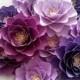 Paper Flowers - Weddings - Birthdays - Elizabeth Rose - Shades Of Purple - ANY COLOR - Set Of 25 - Made To Order