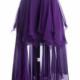 Sleeveless High Low Sweetheart Purple Beading Ruched