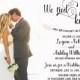Wedding Reception invitation, We tied the Knot! Elopement Announcement