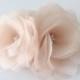 Double Silk Hair Flower, Bridal Hair Flower, Birdcage Fascinator, Blush Pink, White, Ivory, Off White, Champagne-Style No.514