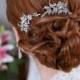Silver Crystal Hair Combs Rhinestone Bridal Hair comb Vintage Hair Brooch Wedding Jewel Comb Classic Wedding Hair Accessories Comb Pair