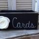 Rustic Black and White Wedding Cards Box, Wooden Wedding Cards Holder, Distressed Cards Box