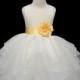 Ivory Organza Flower Girl Dress tiebow sash easter sash pageant wedding bridal  bridesmaid toddler 6-9m 12-18m 2 4 6 6x 8 9 10 12 
