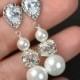Long Bridal earrings,Bridesmaids earrings, Crystal Bridal Earrings, Wedding earrings, Swarovski, Wedding Jewelry, Long Crystal Stud Earrings