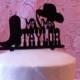Western Wedding Cake Topper, Hat and Boot Cake , Cowboy Cake Topper, Country Cake Topper, Groom Cake Topper, MADE In USA…..Ships from USA
