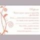 DIY Wedding RSVP Template Editable Text File Instant Download Rsvp Template Printable RSVP Cards Floral Orange Rsvp Card Elegant Rsvp Card