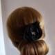 Woman's Hair clip/ Wedding accessory /Wedding hair accessory /bridal hair accessories /black accessory /small fascinator