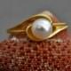 Psyche G -  Pearl ring, Promise ring, Engagement ring, Wedding ring, statement ring, jewelry, gift idea for her, free sizing, freshwater