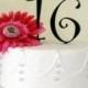 ON SALE Sweet 16 Birthday and Anniversary Number Cake Toppers in Black Silver or Gold Mirror