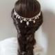 Pearl Hair Jewelry Bohemian Headpiece Wedding Hair Chain Rhinestone