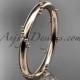 14k rose gold engagement ring, wedding band ADLR502G