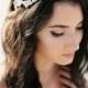 Blush Bridal Headpiece. Blush & Silver Beaded Crystal Hair Vine. Wedding Headpiece {Elizaveta}