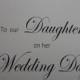 Wedding card to our Daughter on her wedding day, Wedding card, wedding day card card for daughter on her wedding daywedding cards, weddings,