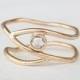 Rosecut  Diamond Ring in 14k Gold // Asymmetrical Gold Ring // Rose cut Diamond Ring // Conflict Free // gift for her