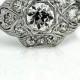 Antique Engagement Ring Edwardian 1.30ctw Old European Cut Diamond Platinum Filigree Art Deco Diamond Wedding Ring Size 8!