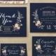 "Wildflower Crest" - Customizable Wedding Invitations In Blue By Alethea And Ruth