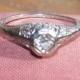 Diamond Ring, Old European, 18kt White Gold, 1900's, ONSale
