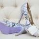 Custom Alice in Wonderland Wedding Shoes
